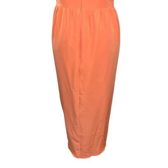 City Chic Dress Sassy V neck Orange Melon Cocktail Wedding Bridesmaid size XL 22 - Picture 7 of 13